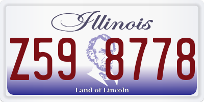 IL license plate Z598778
