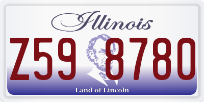 IL license plate Z598780