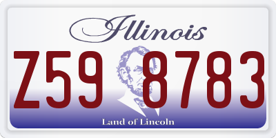 IL license plate Z598783