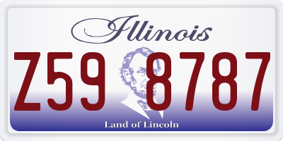 IL license plate Z598787