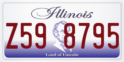 IL license plate Z598795