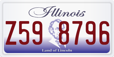 IL license plate Z598796