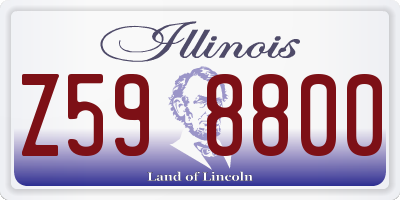 IL license plate Z598800