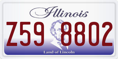 IL license plate Z598802