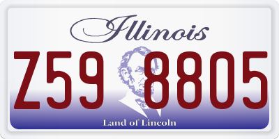 IL license plate Z598805