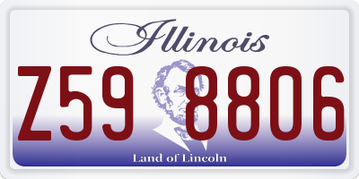 IL license plate Z598806