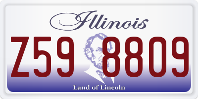 IL license plate Z598809