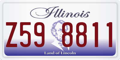 IL license plate Z598811