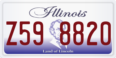 IL license plate Z598820