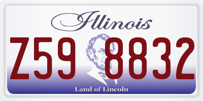 IL license plate Z598832