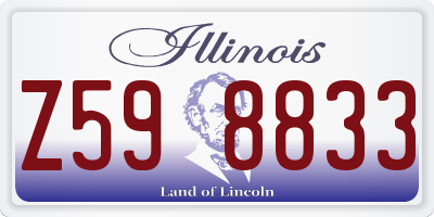 IL license plate Z598833