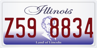IL license plate Z598834