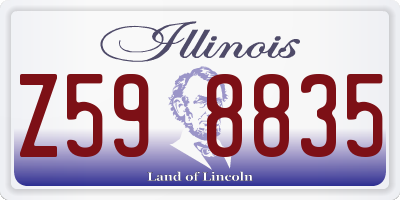 IL license plate Z598835