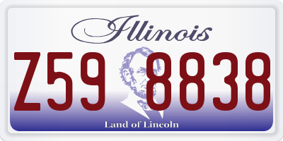 IL license plate Z598838