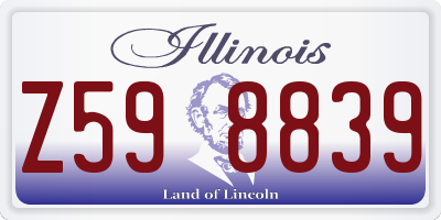 IL license plate Z598839
