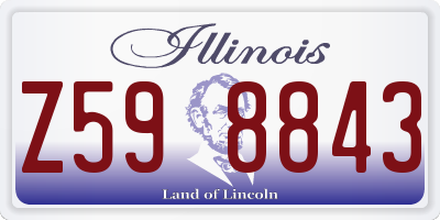 IL license plate Z598843