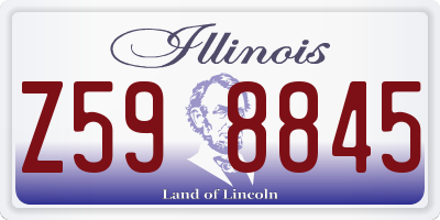 IL license plate Z598845