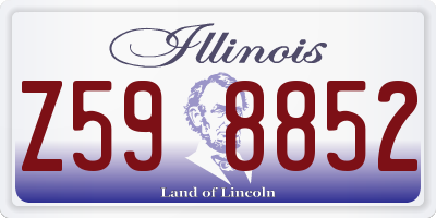 IL license plate Z598852
