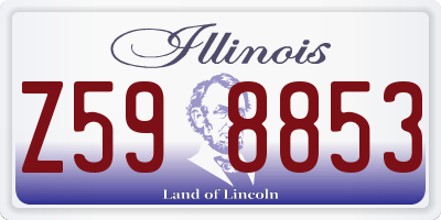 IL license plate Z598853