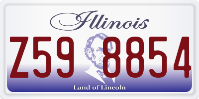 IL license plate Z598854