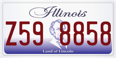 IL license plate Z598858