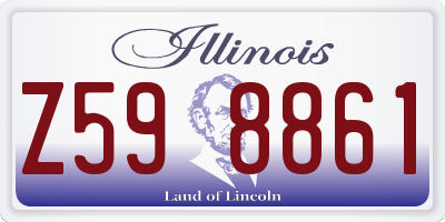 IL license plate Z598861