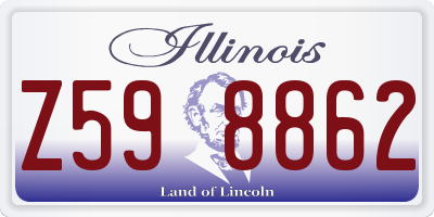 IL license plate Z598862