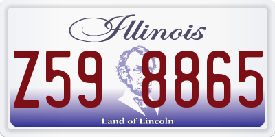 IL license plate Z598865