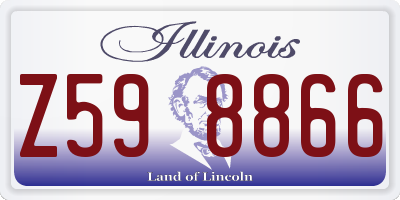 IL license plate Z598866
