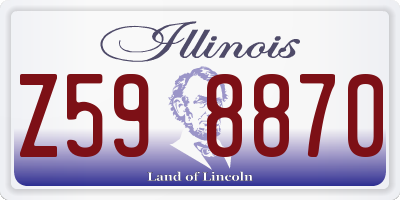 IL license plate Z598870