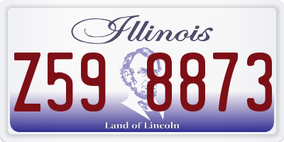 IL license plate Z598873