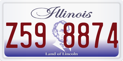 IL license plate Z598874