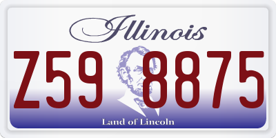 IL license plate Z598875