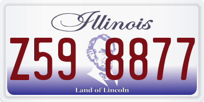 IL license plate Z598877