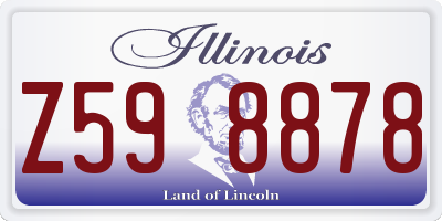 IL license plate Z598878