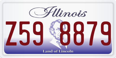 IL license plate Z598879