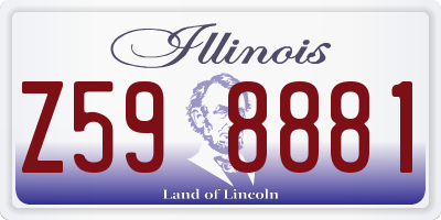 IL license plate Z598881