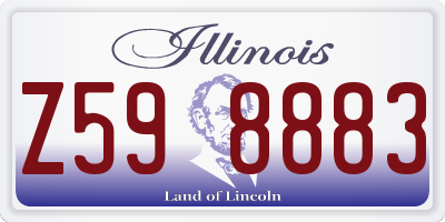 IL license plate Z598883