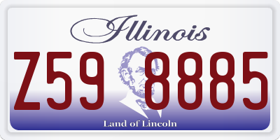 IL license plate Z598885