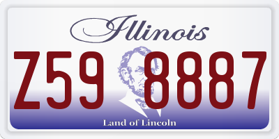 IL license plate Z598887