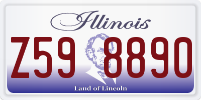 IL license plate Z598890