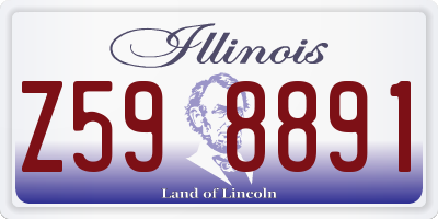 IL license plate Z598891