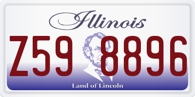 IL license plate Z598896
