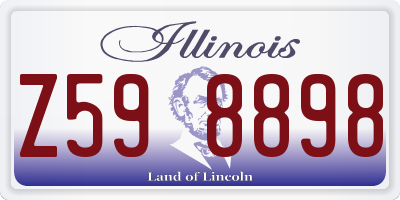 IL license plate Z598898