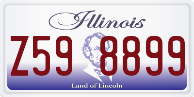 IL license plate Z598899