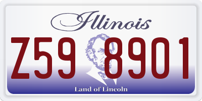 IL license plate Z598901