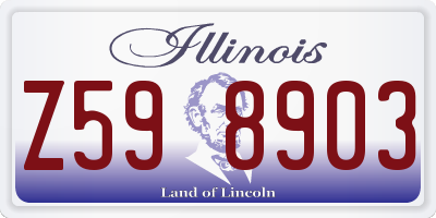 IL license plate Z598903