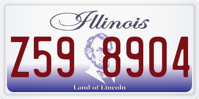 IL license plate Z598904