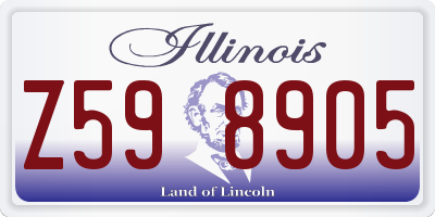 IL license plate Z598905