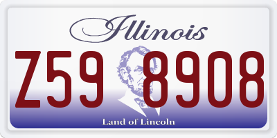 IL license plate Z598908